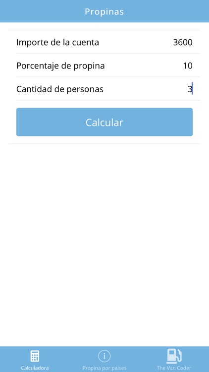 Calculadora de propinas.