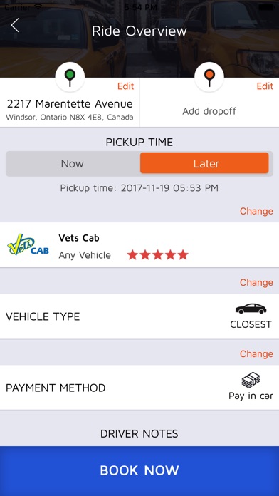 Vets Cab screenshot 4
