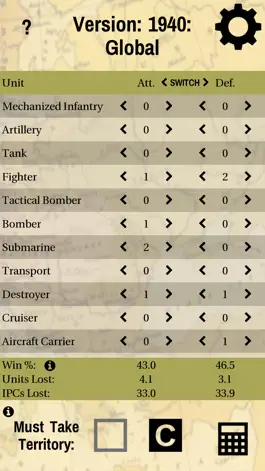 Game screenshot A&A Battle Calculator apk