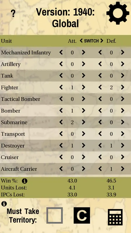 A&A Battle Calculator screenshot 2 of 3