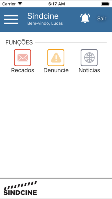 Sindcine Mobile app screenshot 2