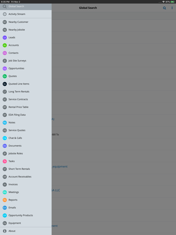 EQD CRM iPad screenshot 2 - Business app