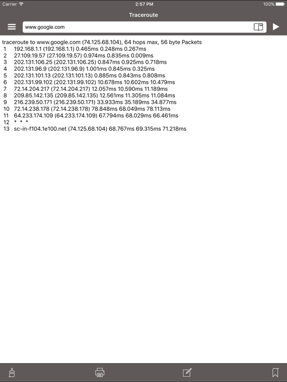 Screenshot #5 pour iNet - Ping, Port, Traceroute