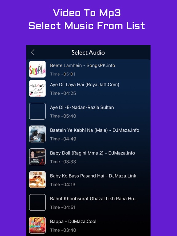 Screenshot #5 pour Video To Mp3 : Add Audio