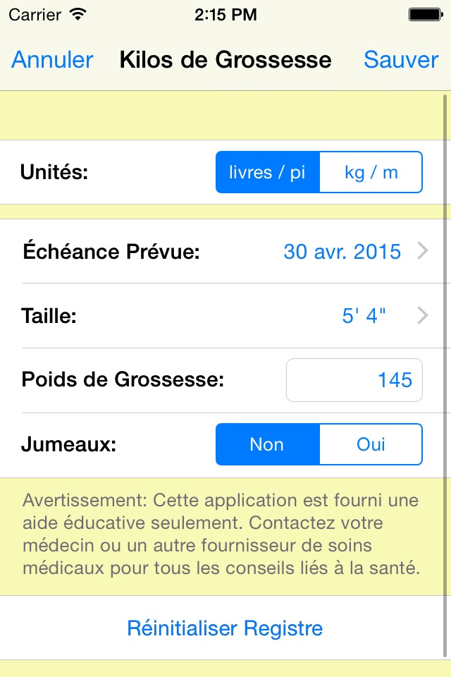 Pregnancy Pounds - Weight Tracking App screenshot 2