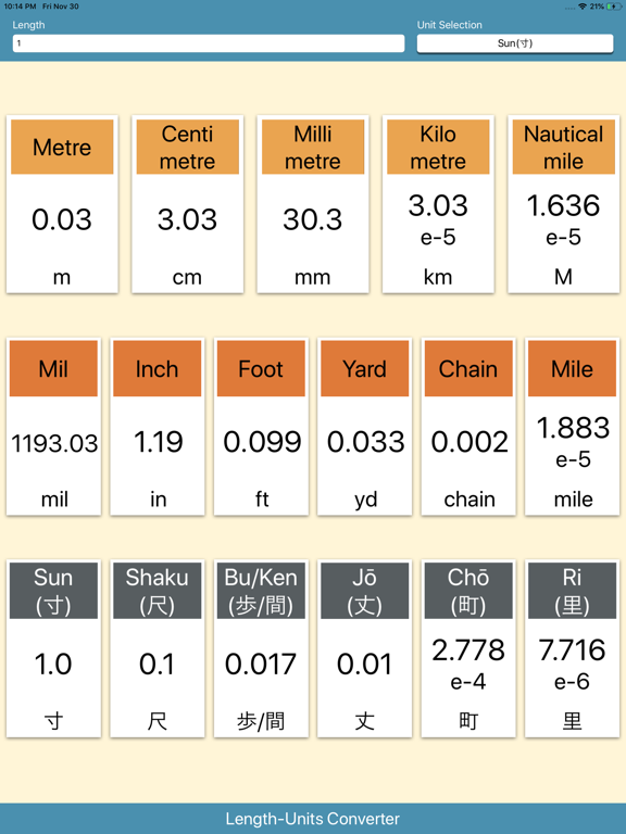 Length-Units Converter iPad screenshot