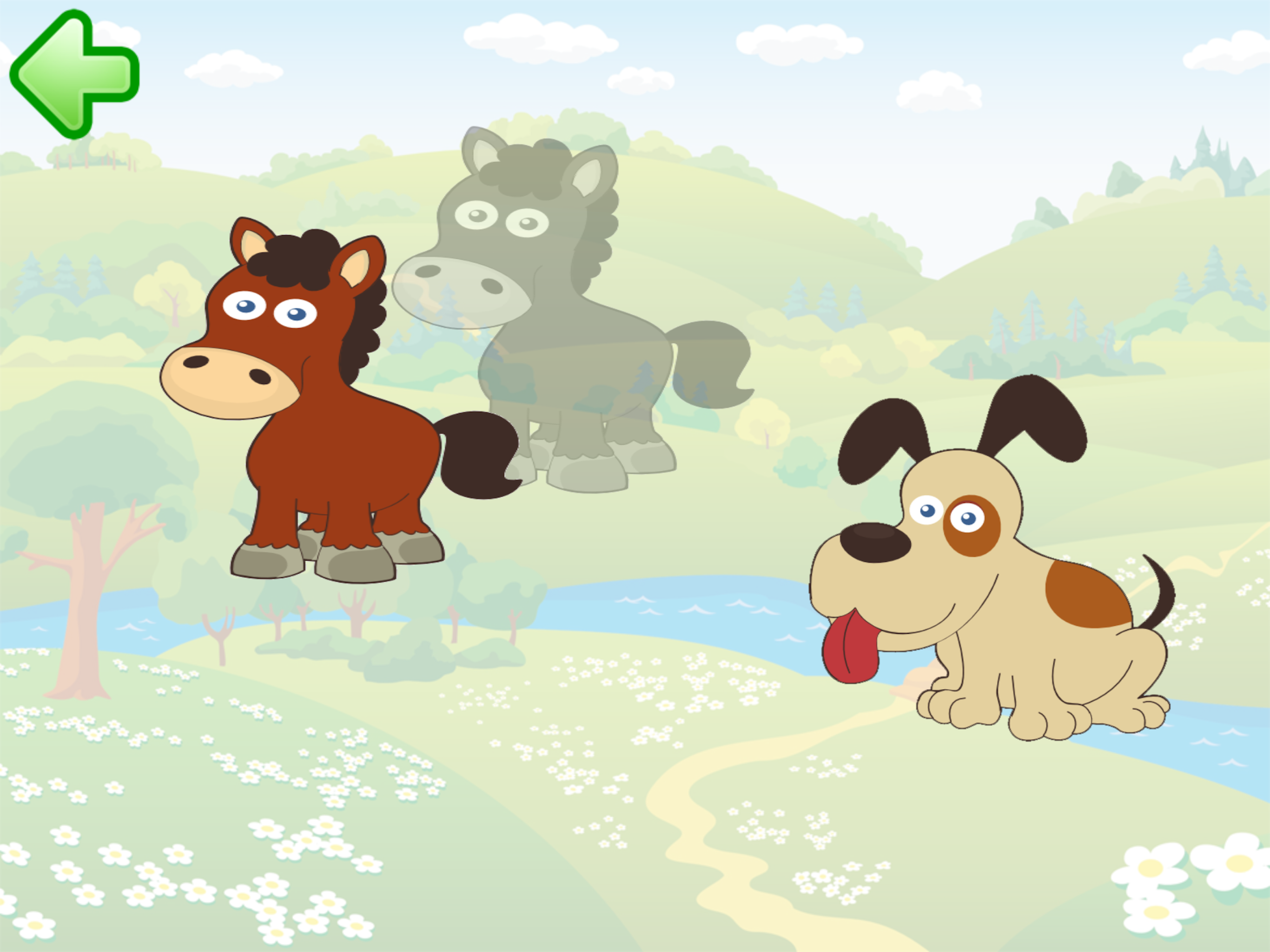 Fun with animals puzzle for kids and toddlers