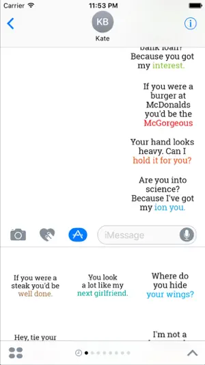 Pick-up Line Stickers for iMessage screenshot 1