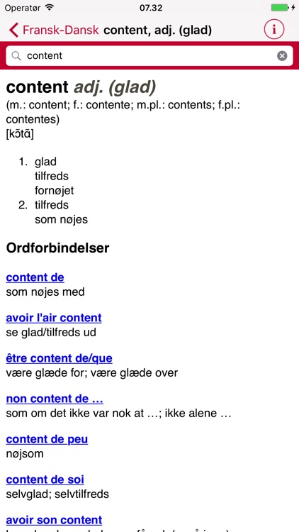 Gyldendal's French Danish Dictionary - Large screenshot-3