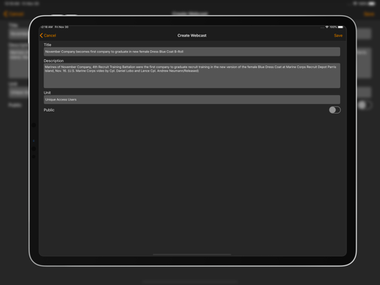 DVIDS Live iPad screenshot 5 - Photo & Video app