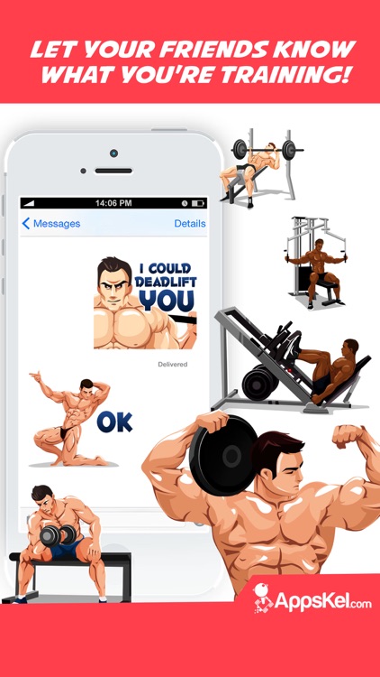 Body Building Emoji Stickers