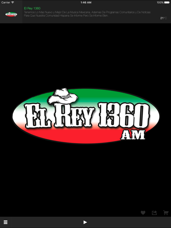 El Rey 1360 iPad screenshot 1 - Music app