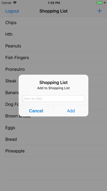 Shopping List (Synchronized)