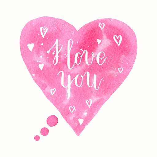 Watercolor Love&Quotes Sticker iOS App