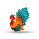 Funky Chicken Funny Stickers