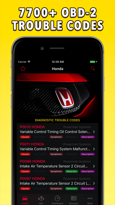 Screenshot #1 pour OBD-2 Honda