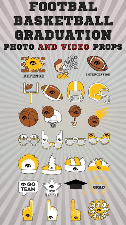 Iowa Hawkeyes Animated Selfie Stickers