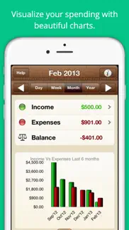 easy expenses tracker iphone screenshot 1