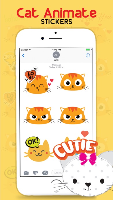 Animated CAT HEADS Stickers screenshot 3