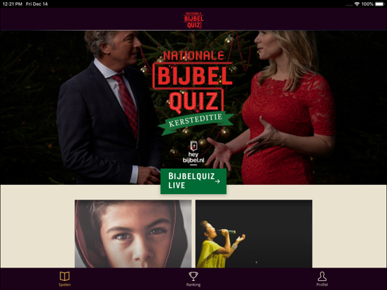 Nationale Bijbelquiz iPad app afbeelding 1