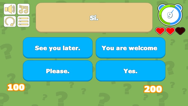 Spanish English Learning Game