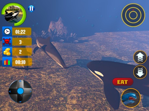 青いクジラのシミュレータゲームの3Dのおすすめ画像5