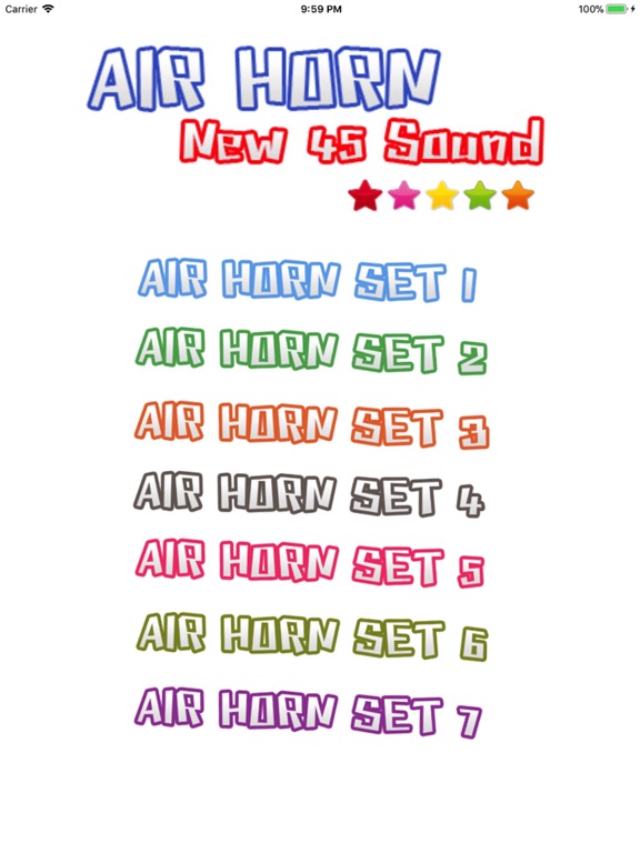 Real Air Horn 45 Funny Sound iPad screenshot 1 - Music app