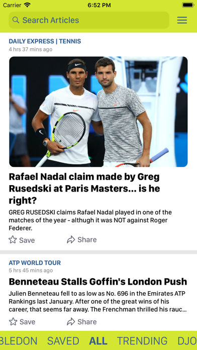 Screenshot #1 pour tennis nows.