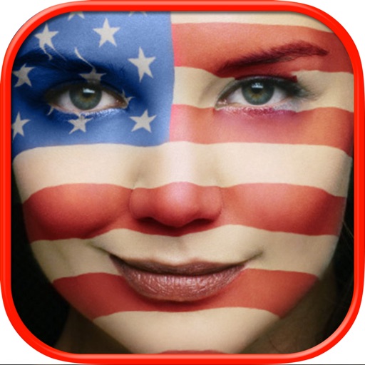 Flag on Face Photo Editor