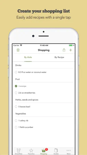Capture d'écran de Green Smoothies By Young & Raw sur iPhone 3
