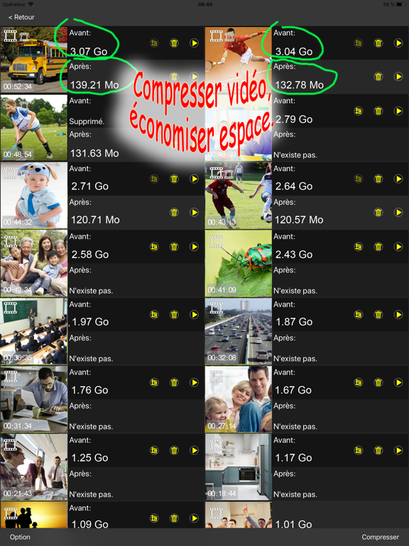 Screenshot #5 pour Compresser Vidéo Stockage