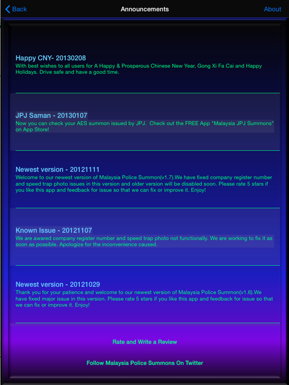 Malaysia Police Summons iPad screenshot 5 - Productivity app
