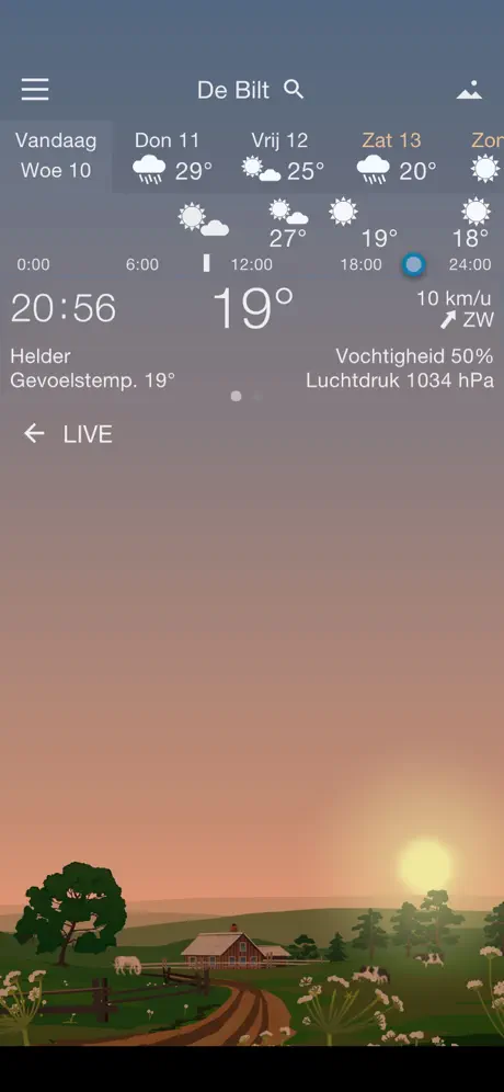 Nauwkeurig weer met YoWindow