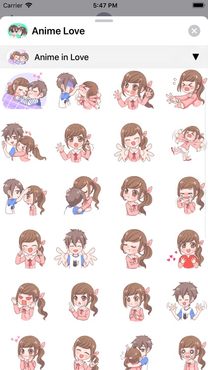 Anime Love Sticker