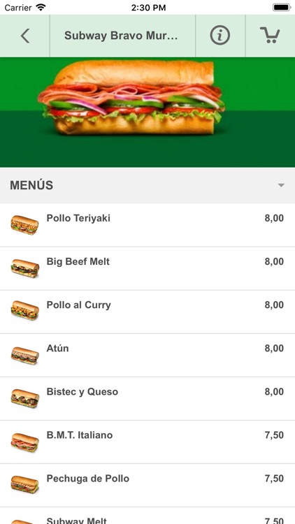 Subway Bravo Murillo