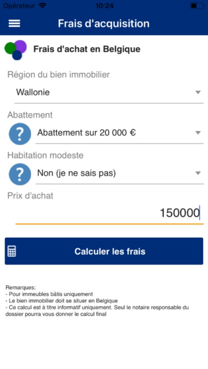 Frais de notaire Belgique