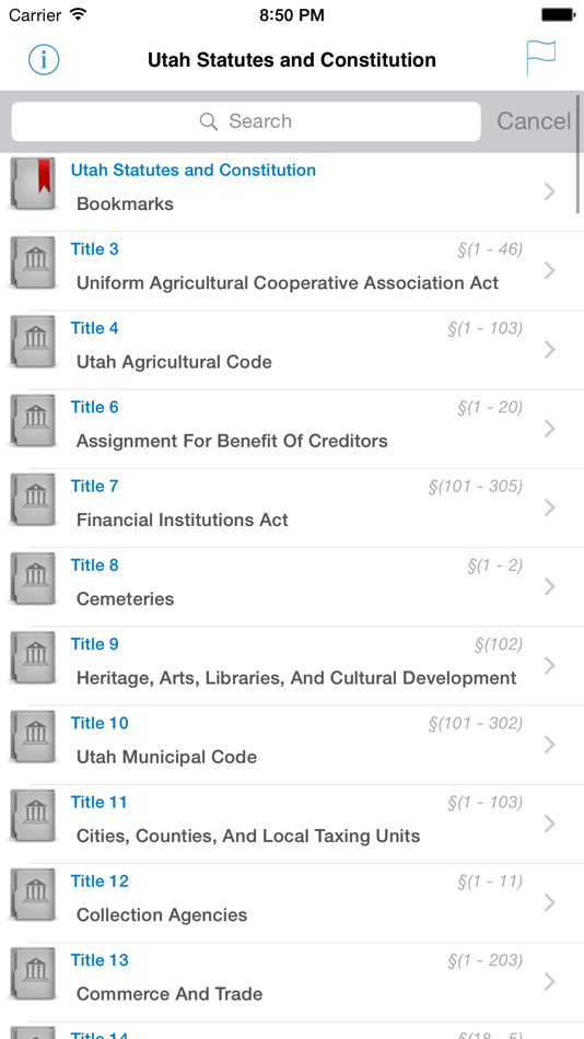 UT Code, Utah Laws and Titles - 8.181115 - (iOS)