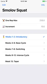 smolov squat program iphone screenshot 2