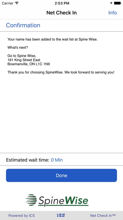 Net Check In - SpineWise