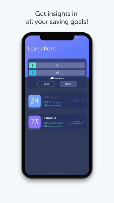 Afford, Saving Goals screenshot 2