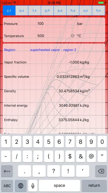 International Steam Tables screenshot 1 of 5