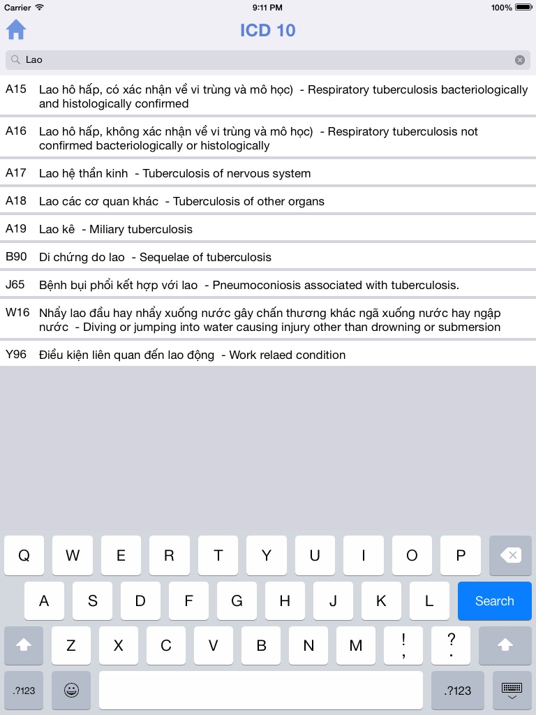 ICD-10 Dictionary screenshot 2