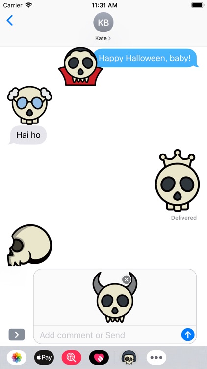 Halloween - Cute Skull screenshot-4