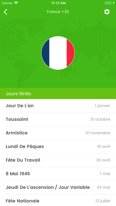 Screenshot #2 pour Jours Fériés Mondiaux