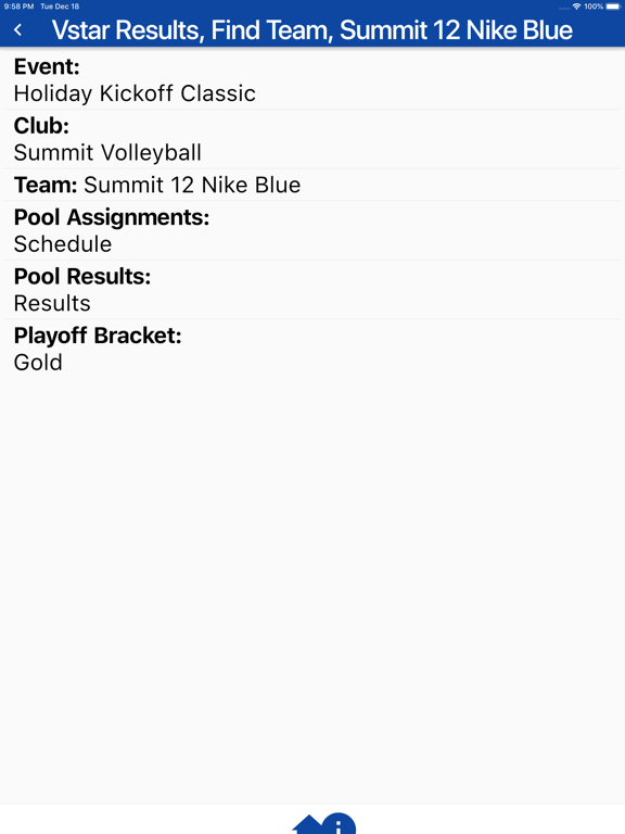 Vstar Results iPad screenshot 7 - Sports app