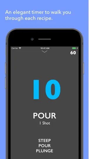 Capture d'écran de AeroPress Timer sur iPhone 3
