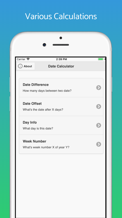 Screenshot #1 pour Date Time Calculator Free