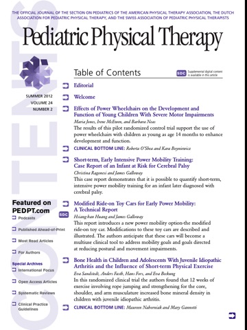 Pediatric Physical Therapy Journal screenshot 3