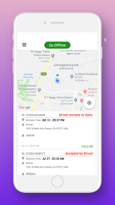 Screenshot #1 pour Tapp4Food Driver