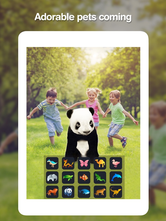 CamAR Animals - AR Stickers iPad screenshot 1 - Photo & Video app